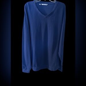 cutter & buck xxl xxg 2x Men's Blue V-Neck short top